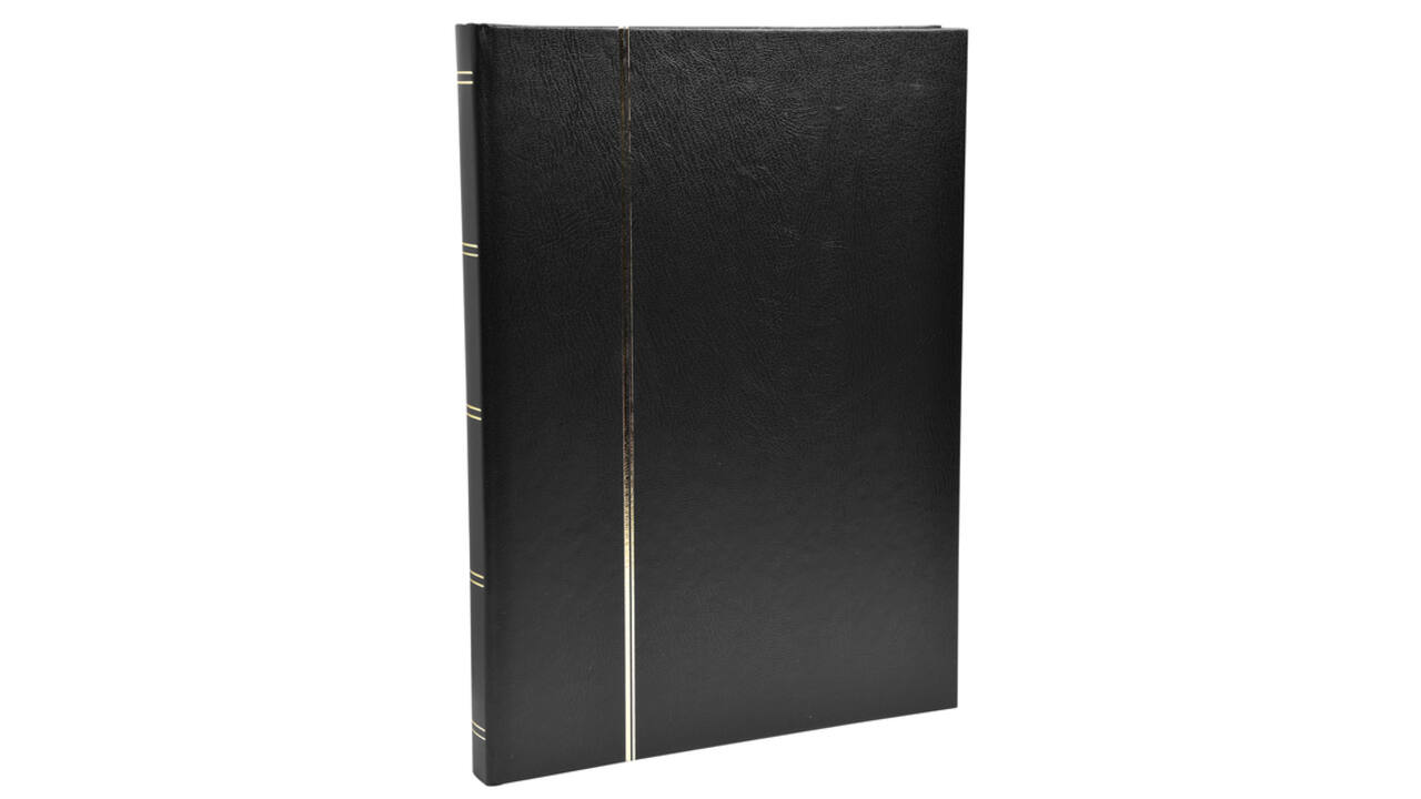 Postzegelalbum Exacompta 22.5x30.5cm 48 zwarte pagina's zwart
