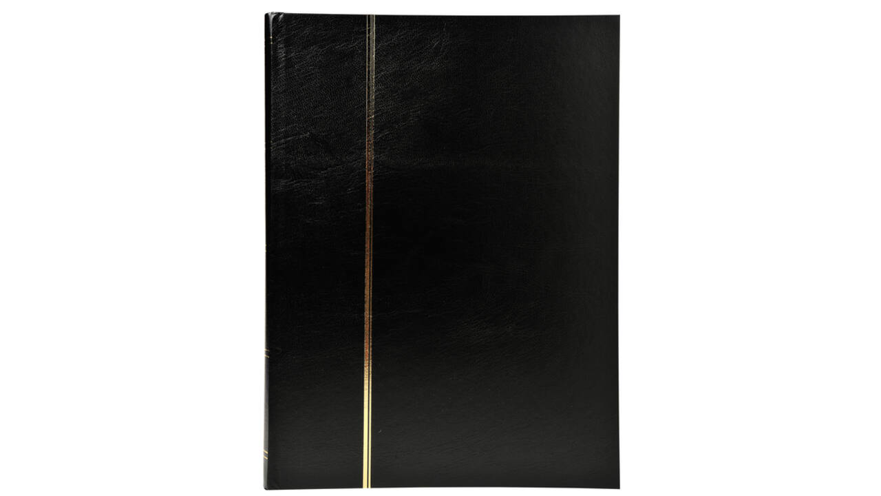 Postzegelalbum Exacompta 22.5x30.5cm 48 zwarte pagina's zwart
