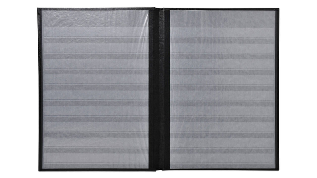 Postzegelalbum Exacompta 22.5x30.5cm 48 zwarte pagina's zwart