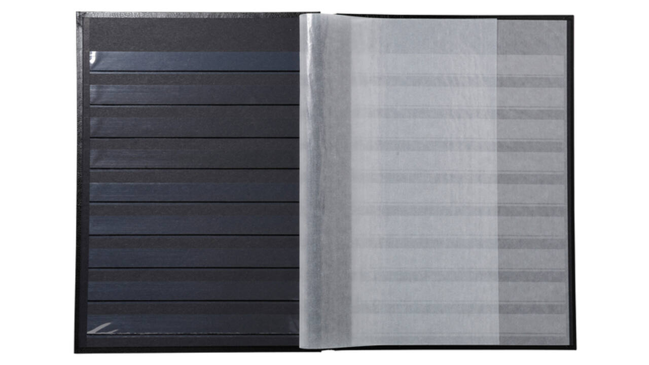 Postzegelalbum Exacompta 22.5x30.5cm 48 zwarte pagina's zwart