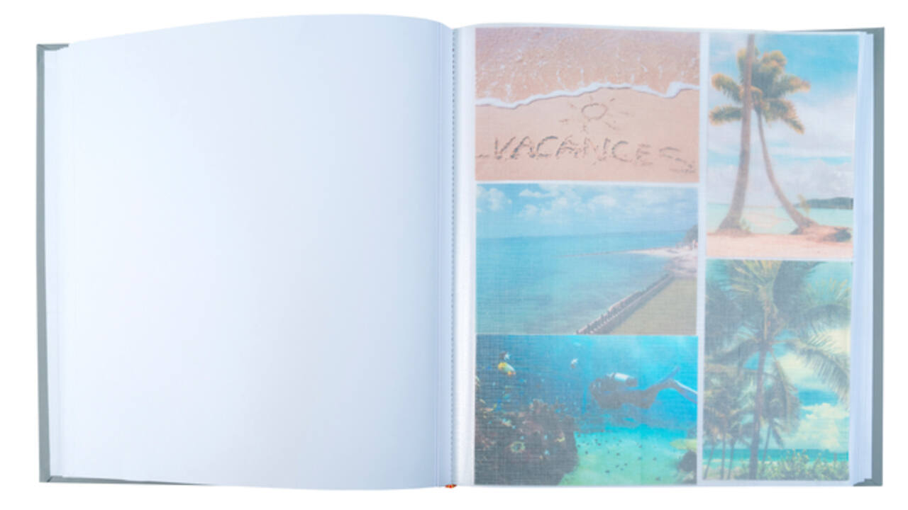 Fotoalbum Exacompta 29x32cm 60 witte pagina's Ellipse grijs
