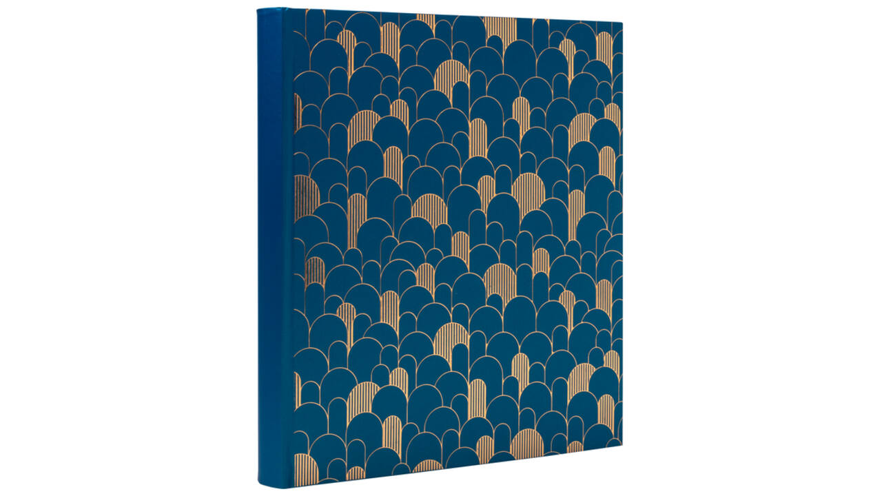 Fotoalbum Exacompta 29x32cm 60 zwarte pagina's Néo Déco blauw
