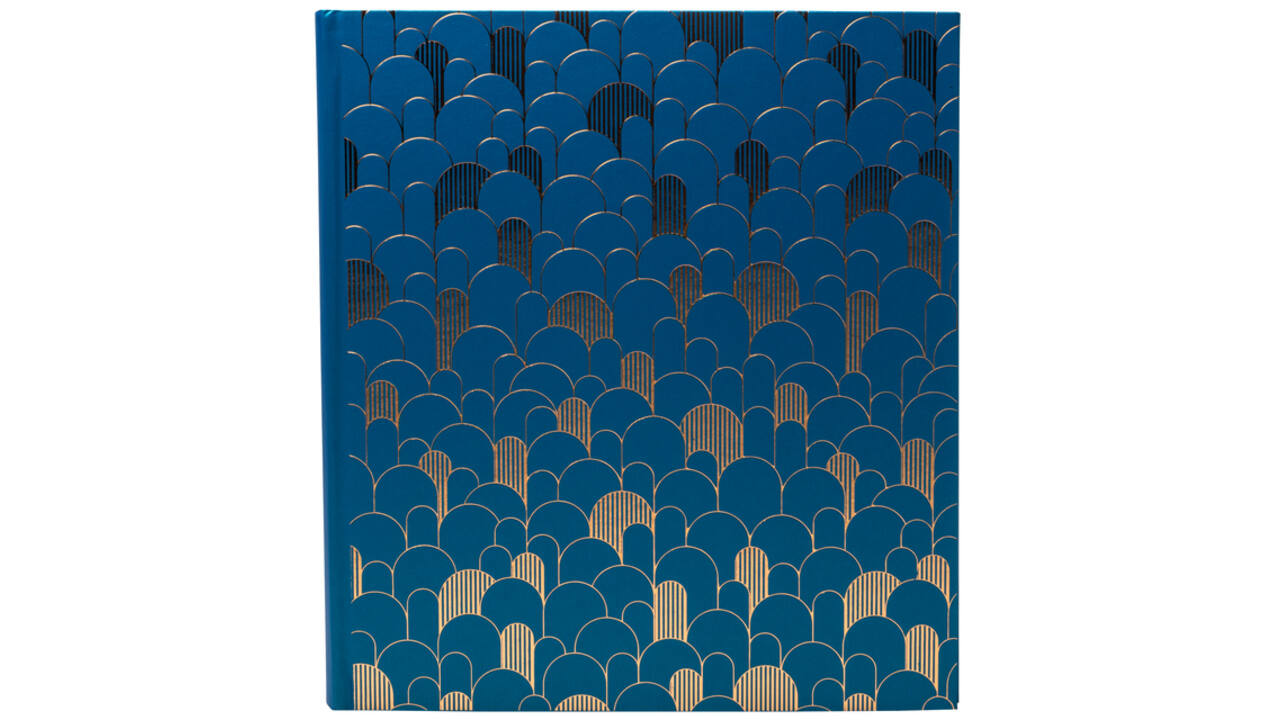 Fotoalbum Exacompta 29x32cm 60 zwarte pagina's Néo Déco blauw