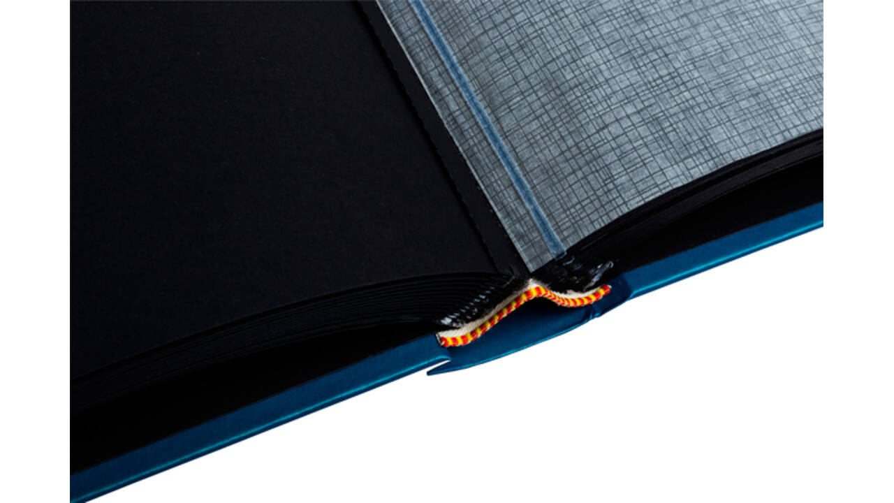 Fotoalbum Exacompta 29x32cm 60 zwarte pagina's Néo Déco blauw