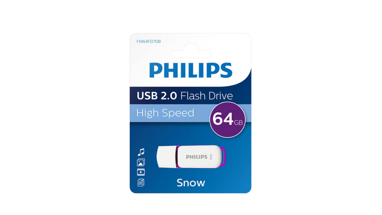 USB stick 2.0 Philips Snow USB-A 64GB paars