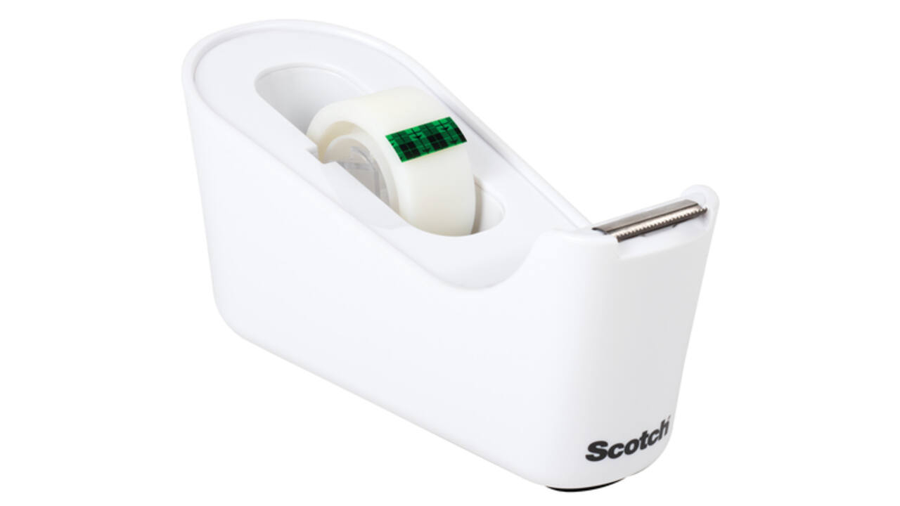 Plakbandhouder Scotch C18 wit + 1rol magic tape 19mmx33m