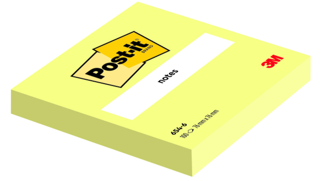 Memoblok 3M Post-it 6820 76x76mm Notes Canary Yellow