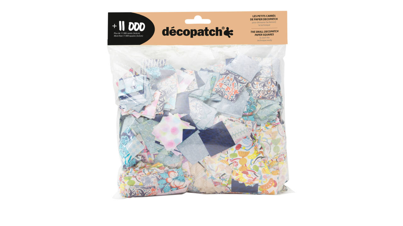 Hobbypapier Décopatch 3x3cm set à 11.000 stuks assorti