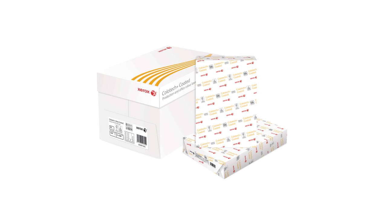 Laserpapier Xerox Colotech+ glossy coated A4 200gr wit 250 vel