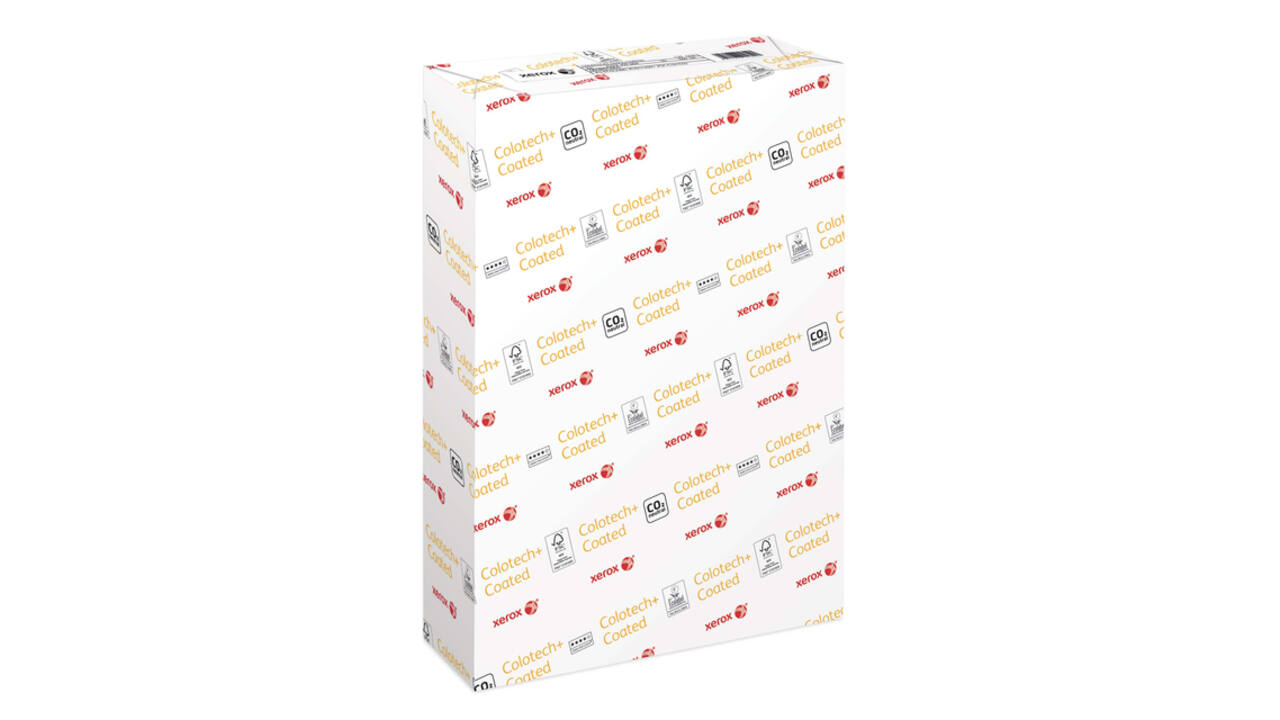 Laserpapier Xerox Colotech+ glossy coated A4 130gr wit 500 vel