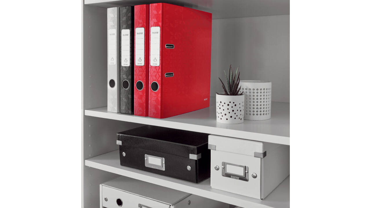Ordner Leitz WOW 180 gelamineerd 50mm A4 rood