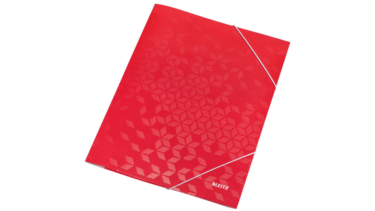 Elastomap Leitz WOW A4 3 kleppen rood