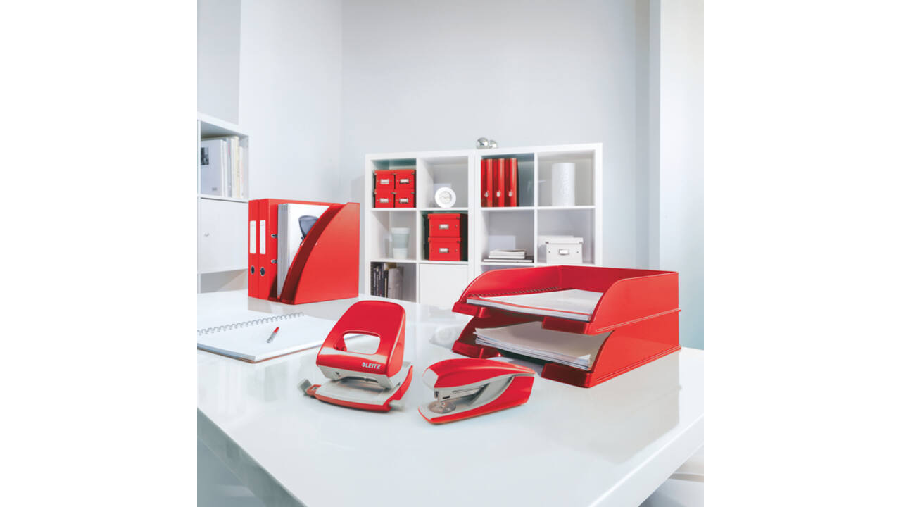 Ringband Leitz WOW A4 maxi 2-rings D-mechaniek 25mm rood
