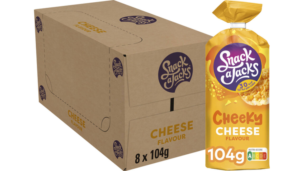Rijstwafel Snack-a-Jacks cheese pak 104 gram