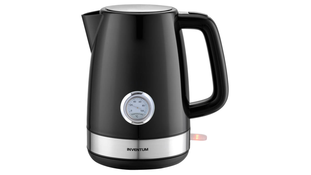 Waterkoker Inventum 1.7 liter zwart met rvs