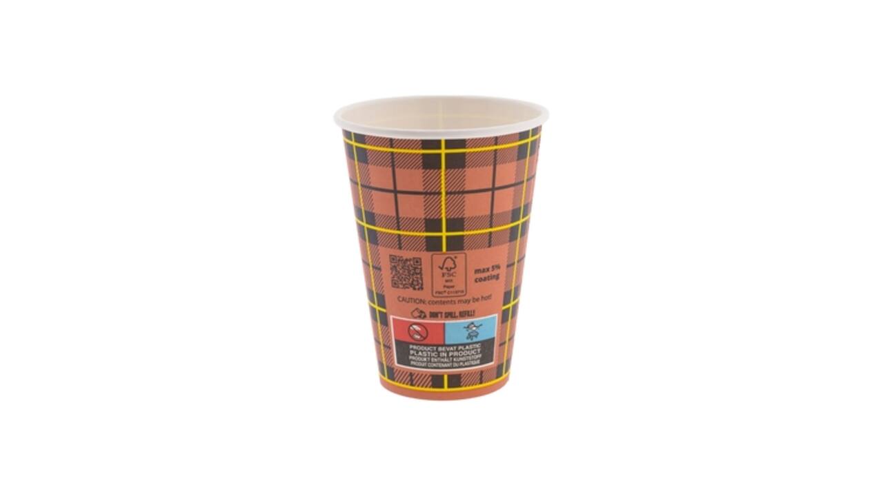 Beker 5% IEZZY 180ml karton scotty 100 stuks rood