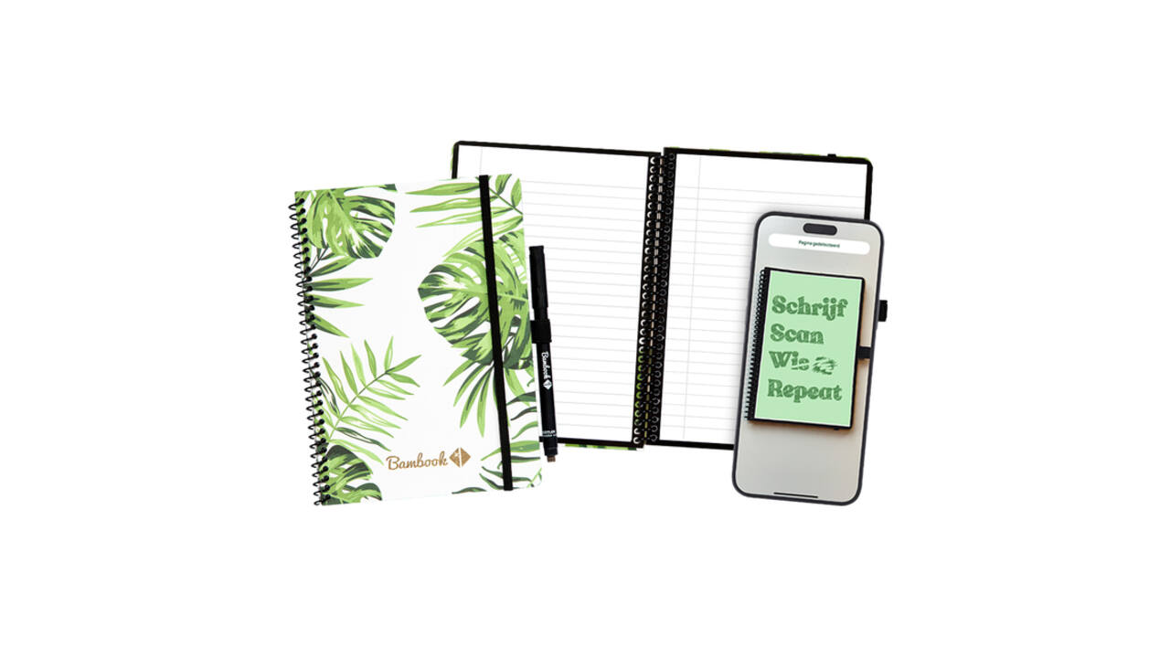 Notitieboek Bambook Original Tropical A5 lijn 40 pagina's uitwisbaar