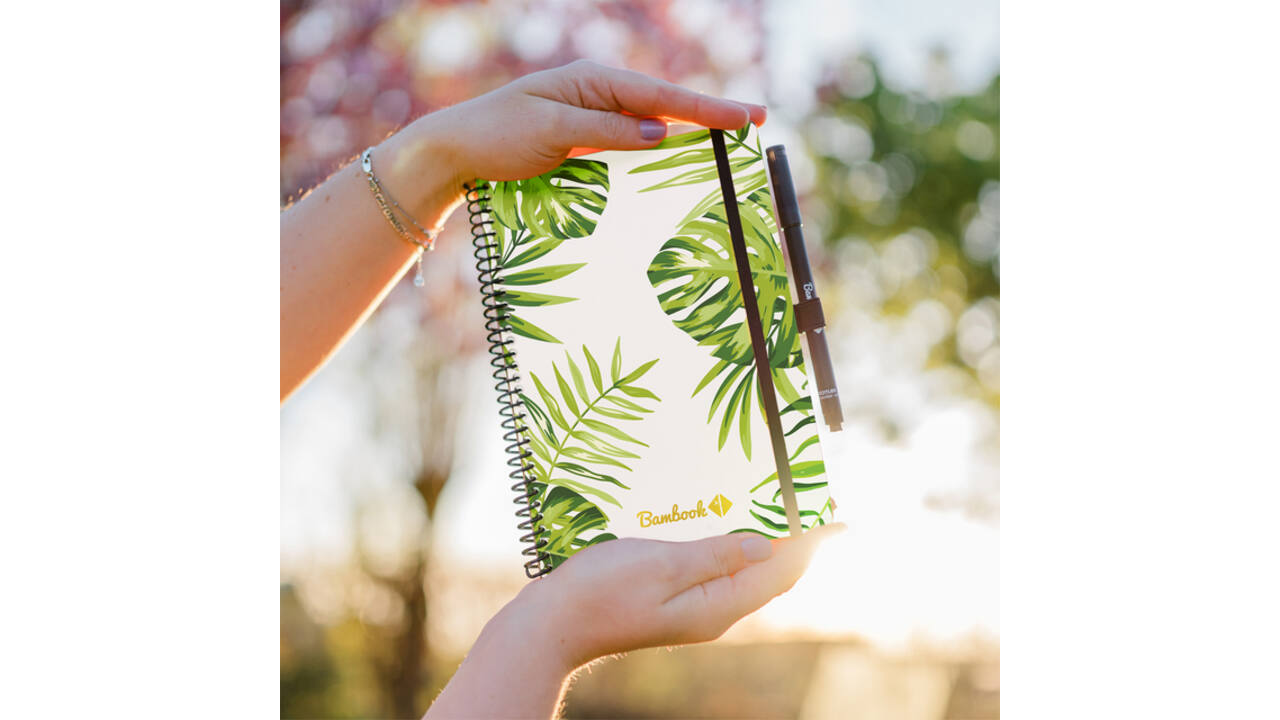 Notitieboek Bambook Original Tropical A5 lijn 40 pagina's uitwisbaar