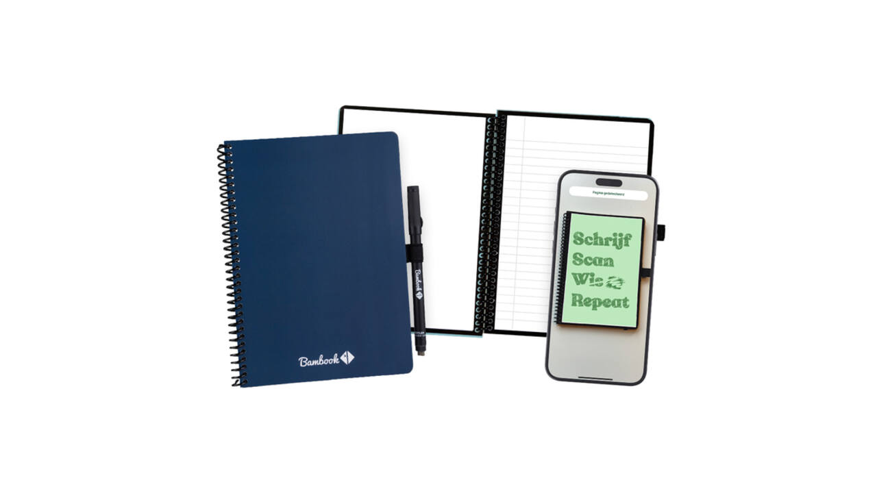 Notitieboek Bambook Original Navy A5 lijn 40 pagina's uitwisbaar