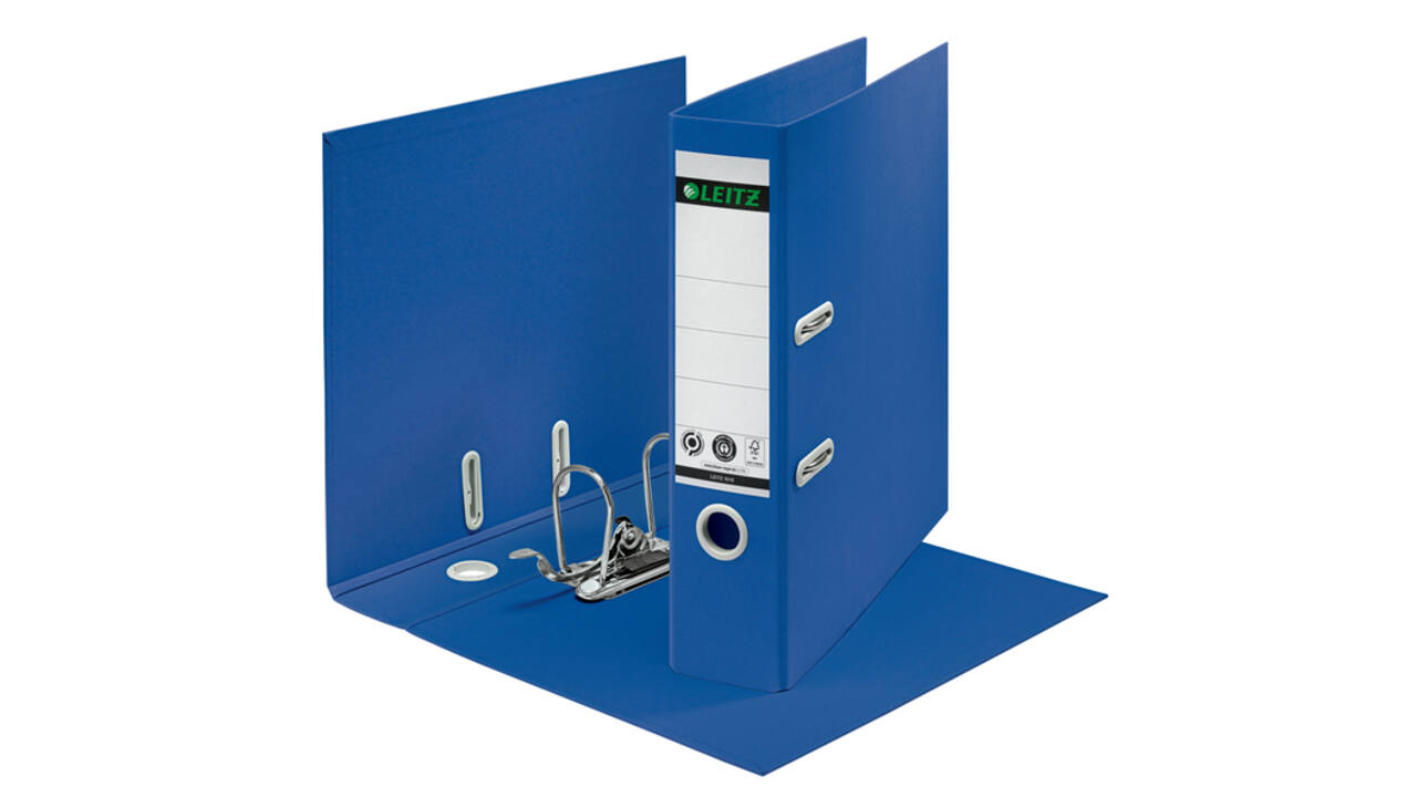 Ordner Leitz  Recycle 180° 80mm karton A4 blauw