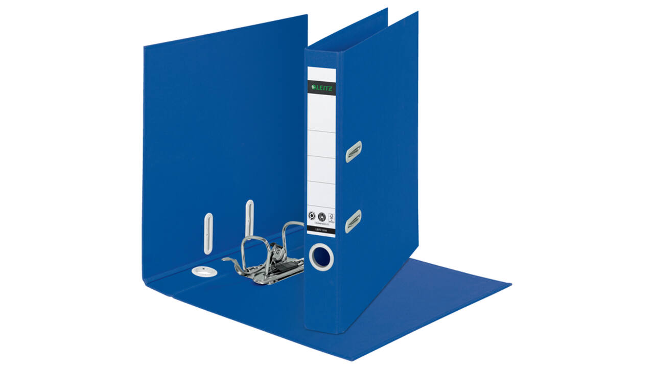 Ordner Leitz Recycle 180° 50mm karton A4 blauw