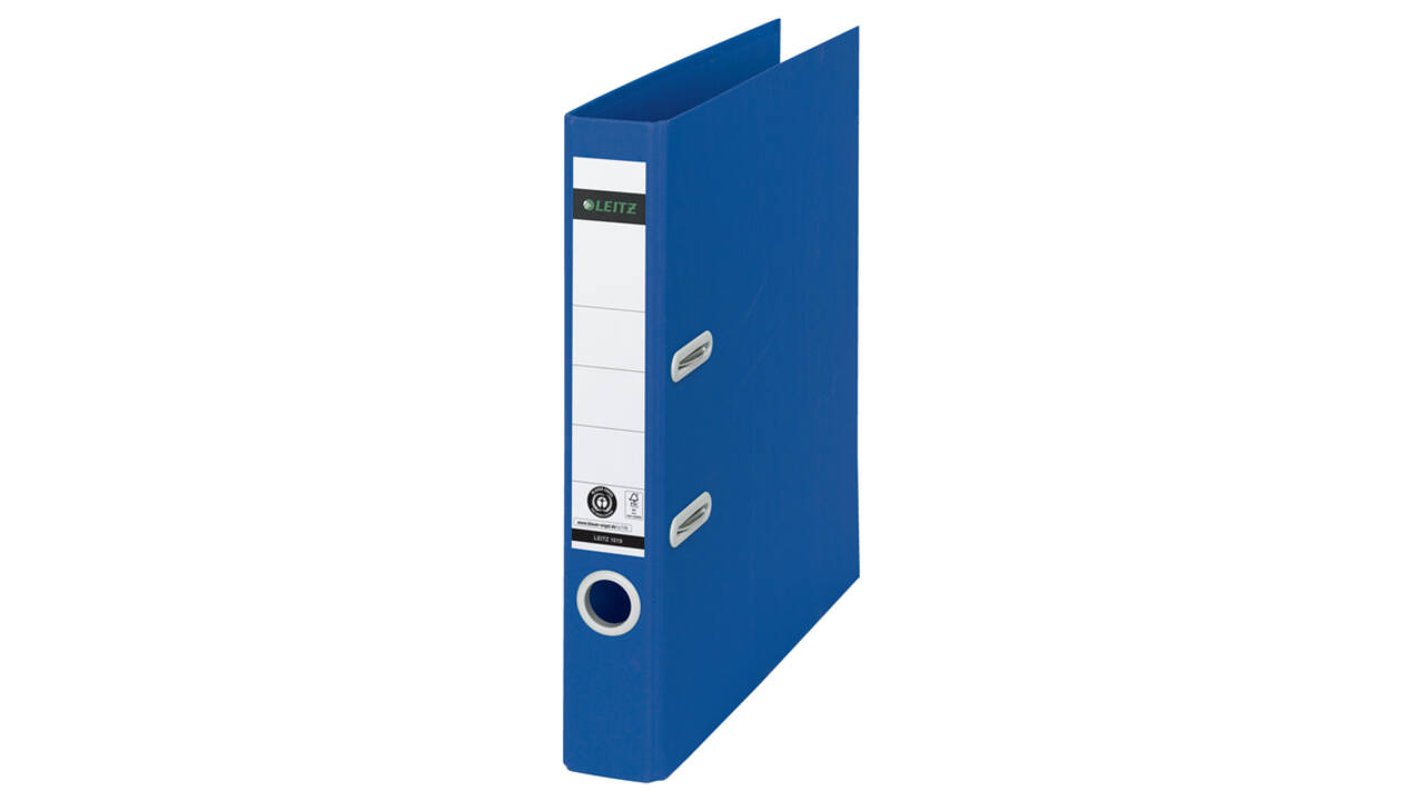 Ordner Leitz Recycle 180° 50mm karton A4 blauw