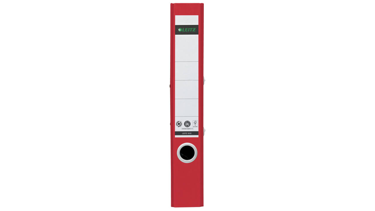 Ordner Leitz Recycle 180° 50mm karton A4 rood