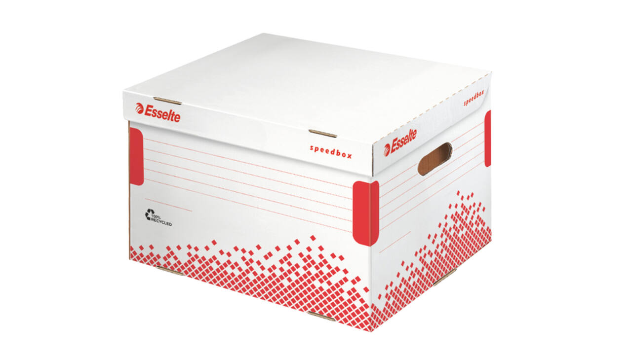 Opberg- en transportdoos Esselte Speedbox 392x301x334mm wit