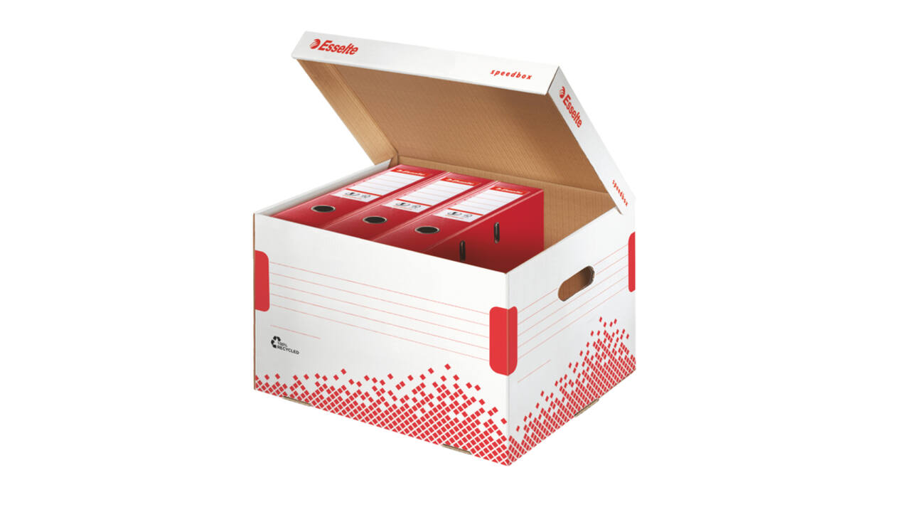 Opberg- en transportdoos Esselte Speedbox 392x301x334mm wit