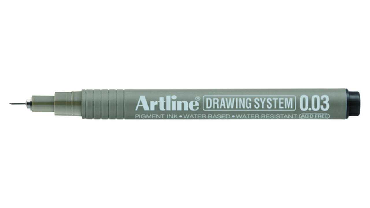 Fineliner Artline technisch 0.03mm zwart
