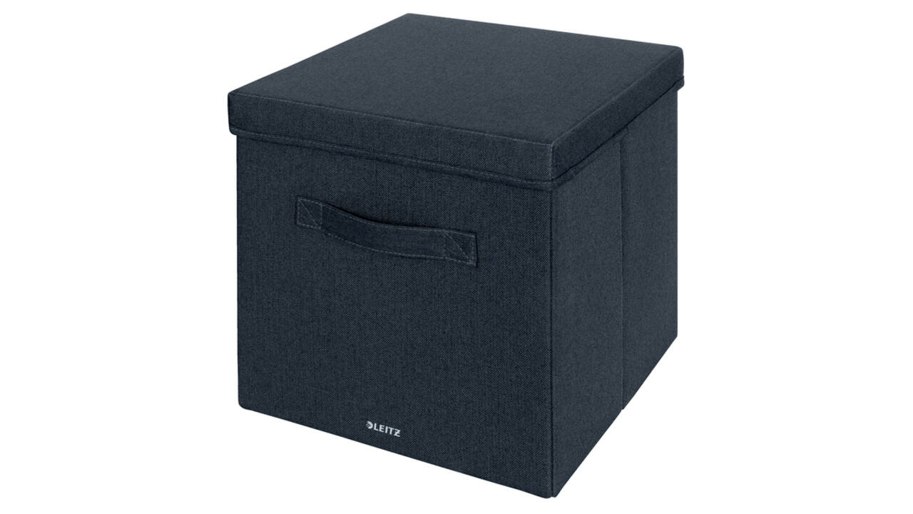 Opbergdoos Leitz gestoffeerd met deksel 330x325x380mm grijs 2 st