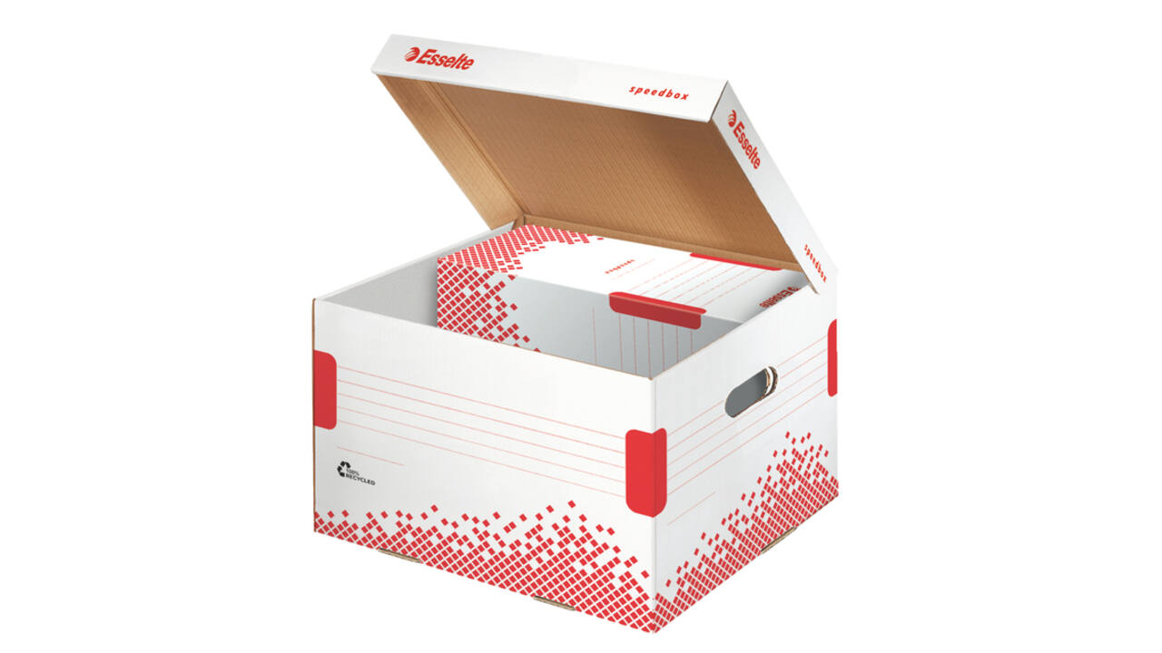Opberg- en transportdoos Esselte Speedbox 367x263x325mm wit