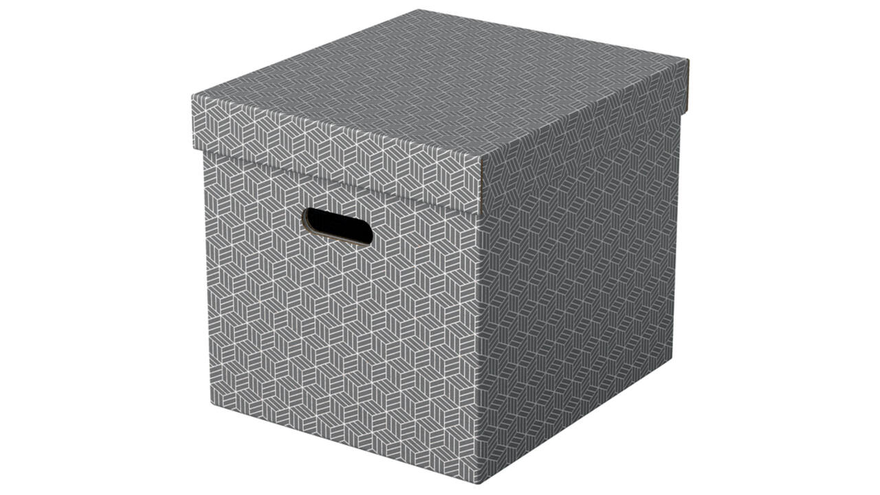 Opbergdoos Esselte home kubus 320x315x365mm grijs 3 stuks