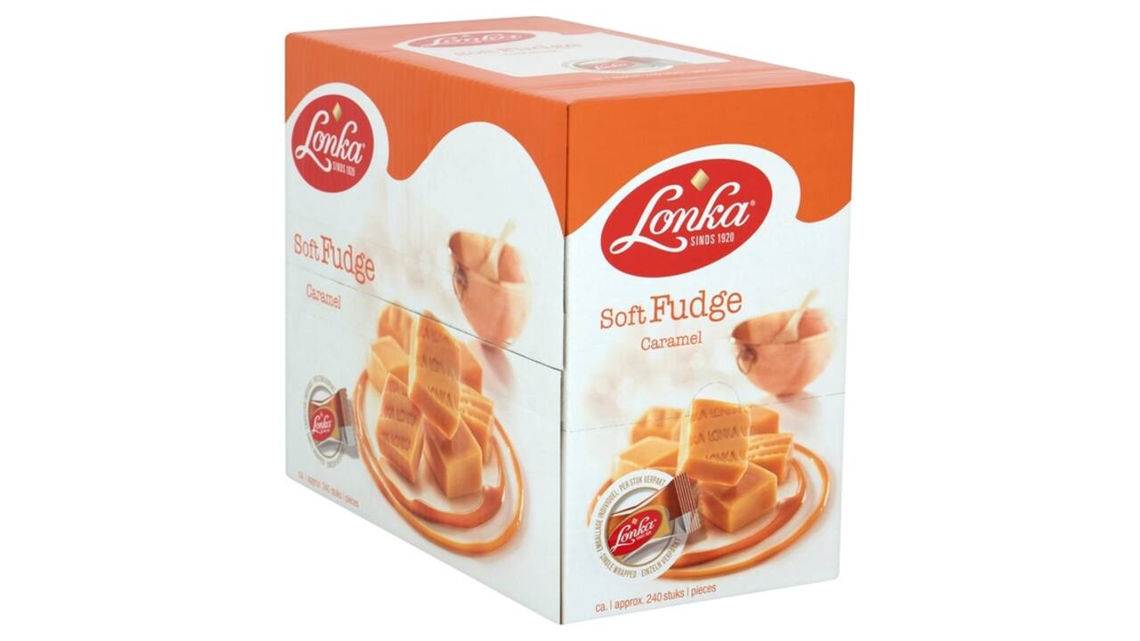 Nougat Lonka fudge caramel doos 214 stuks