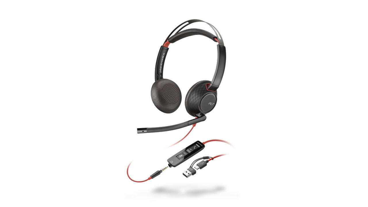 Headset HP POLY Blackwire 5220 Stereo USB-C met 3.5 mm plug