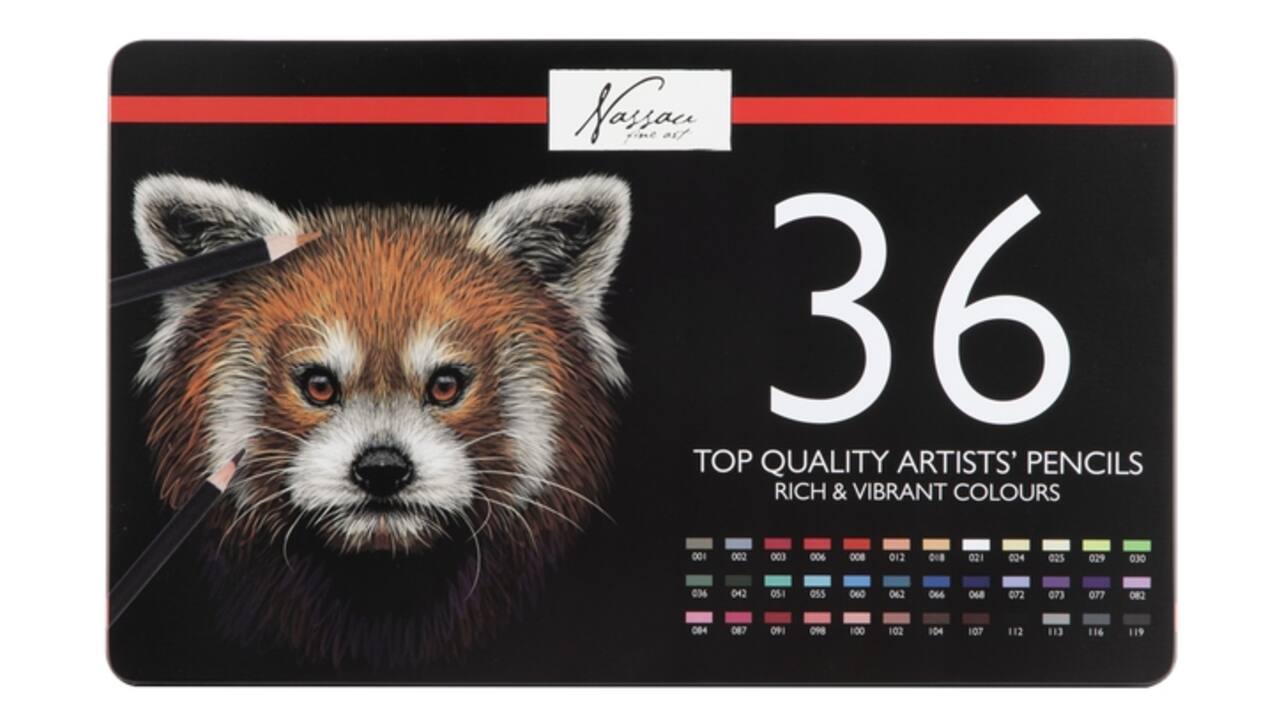 Kleurpotloden Nassau fine art assorti blik à 36 stuks