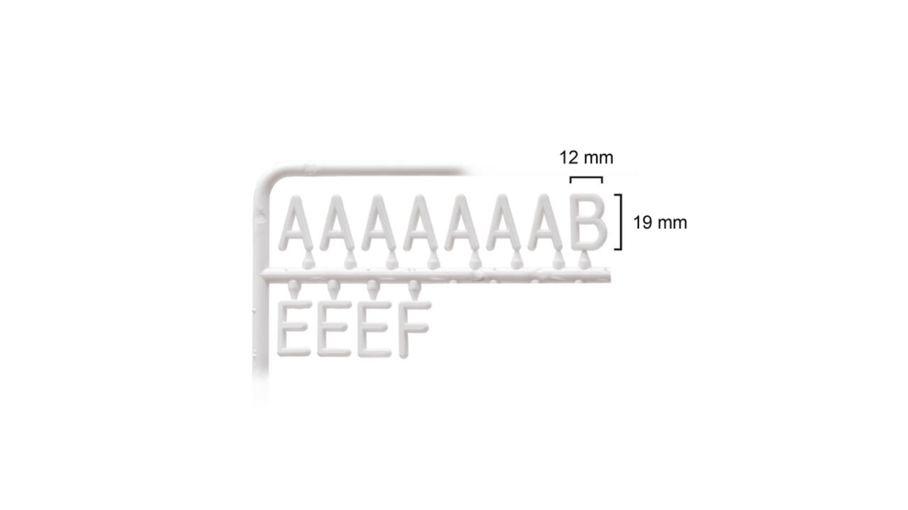 Letter set IEZZY voor letterbord 2x150 wit