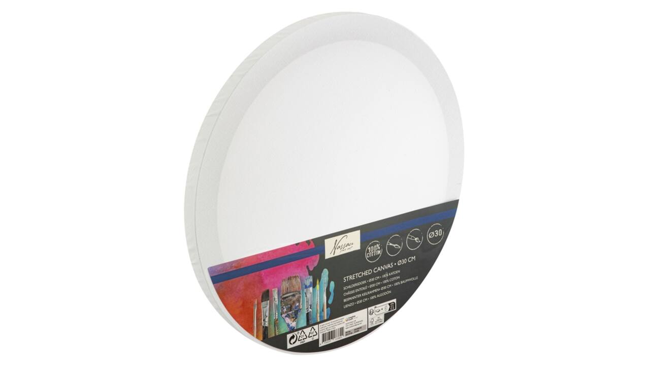 Canvas Nassau fine art rond 30cm 100% katoen