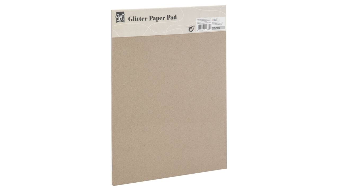 Hobbykarton CarftID glitter 24x34cm 180gr 10 vel 10 kleuren