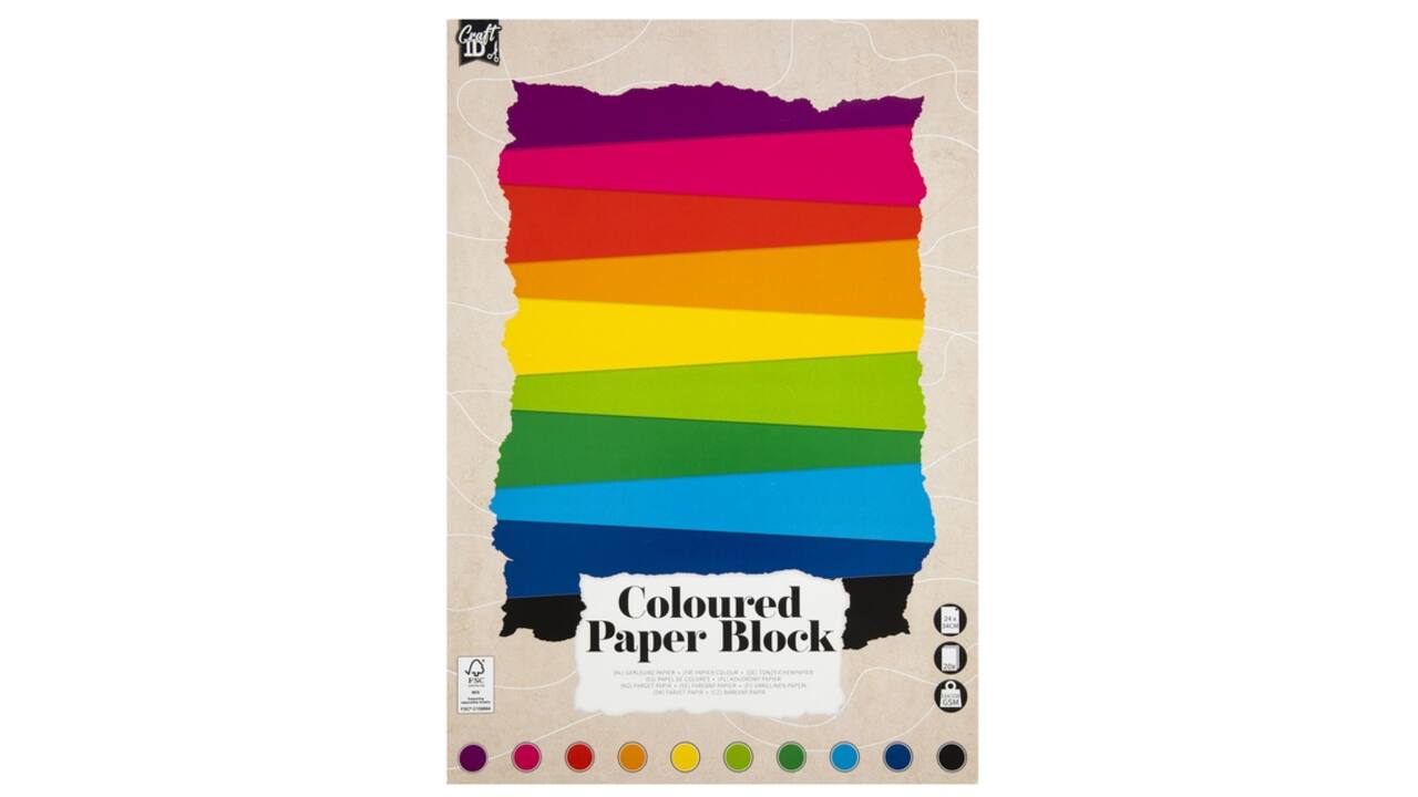 Hobbykarton CarftID 24x34cm 120-220gr 20 vel 10 kleuren