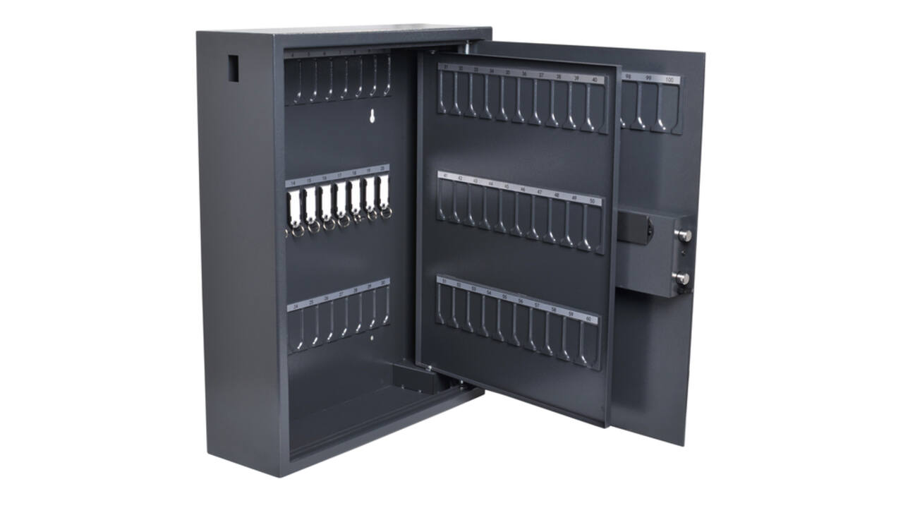 Sleutelkast Pavo High security Magnettag met fingerprintslot 100 haken 600x480x150mm