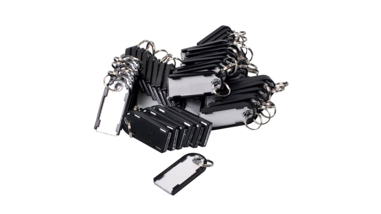 Sleutellabel Pavo Magnettag zwart 50 stuks