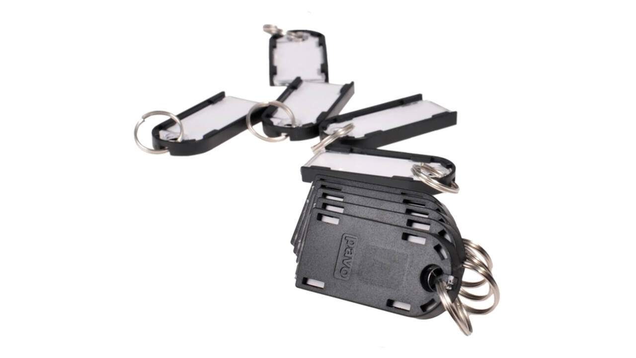 Sleutellabel Pavo Magnettag zwart 10 stuks