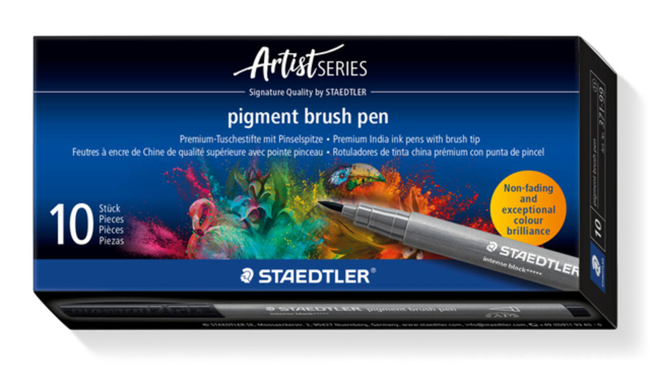 Brushpen Staedtler PigmentArts Intens zwart 1.0mm