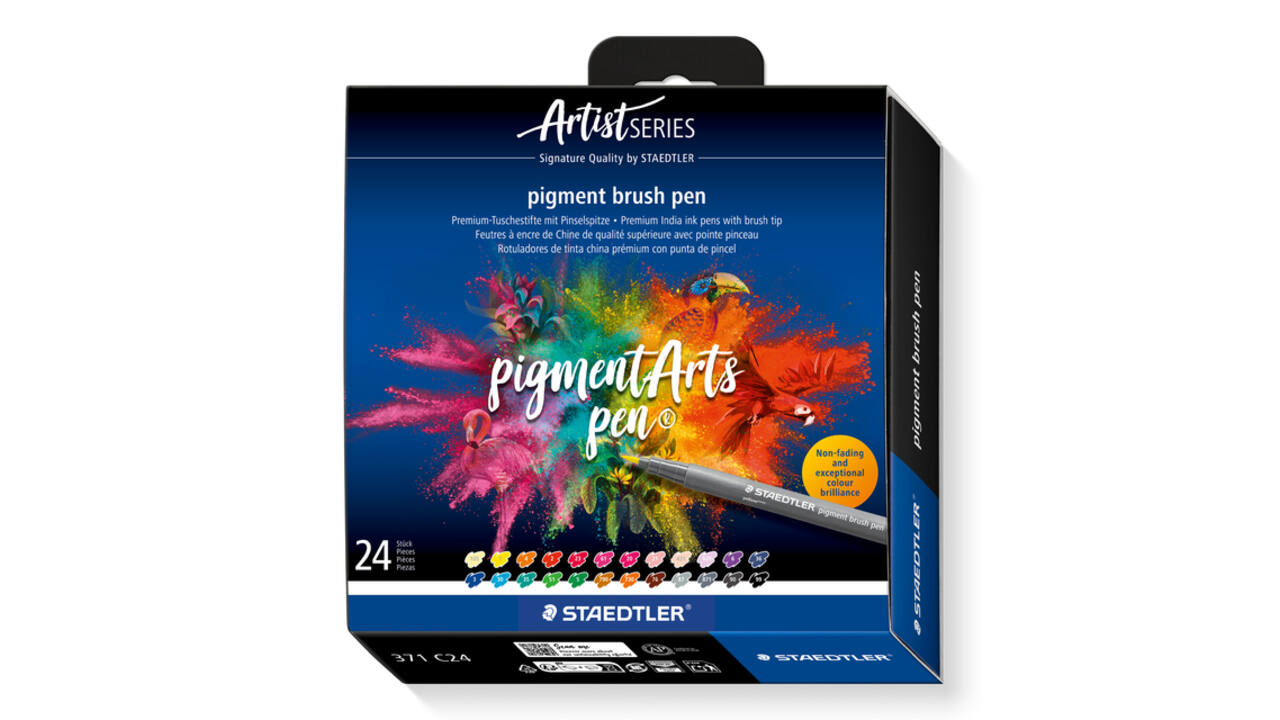Brushpen Staedtler PigmentArts set à 24 kleuren