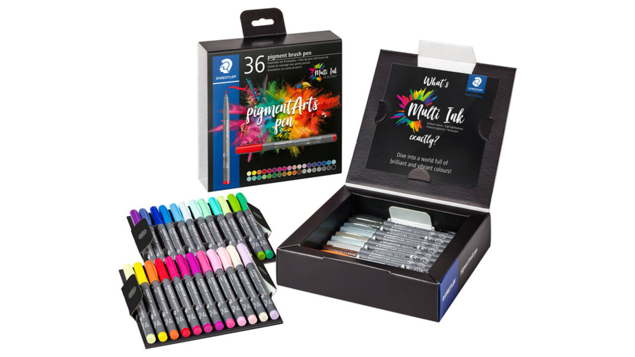 Brushpen Staedtler PigmentArts set à 36 kleuren