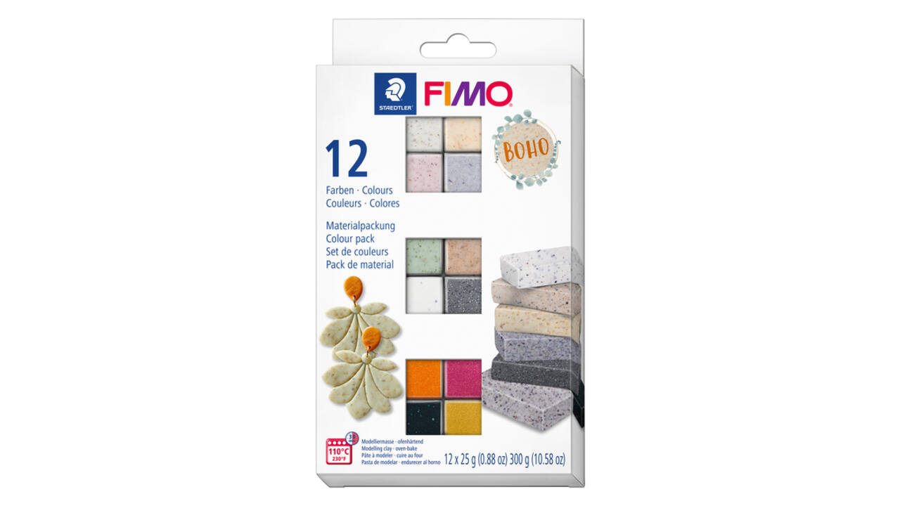 Klei Fimo effect colour pak à 12 Boho kleuren
