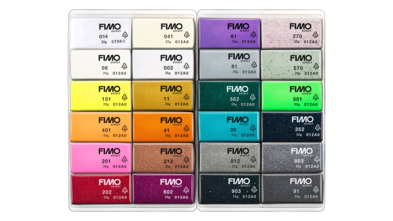 Klei Fimo  effect colour pak à 24 kleuren