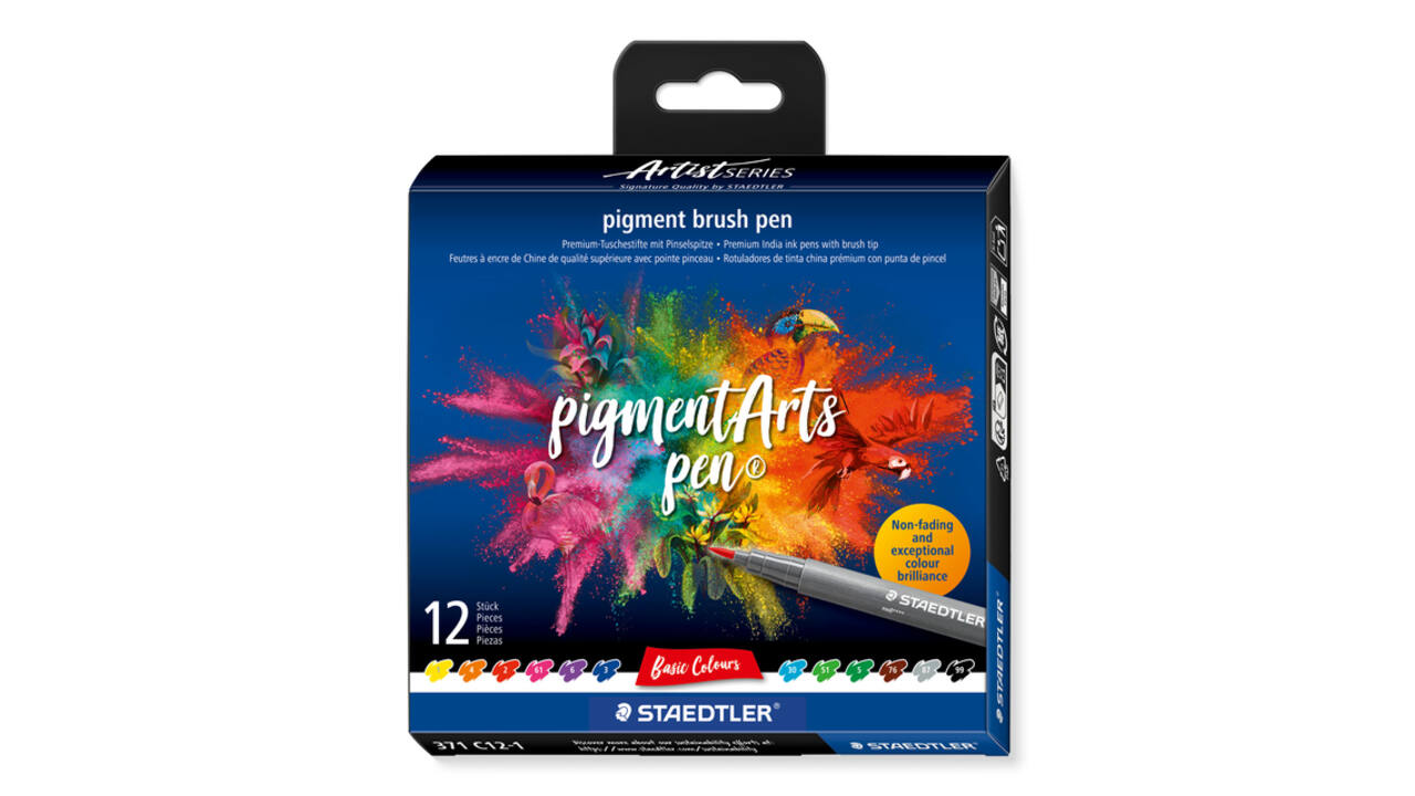 Brushpen Staedtler PigmentArts set à 12 kleuren
