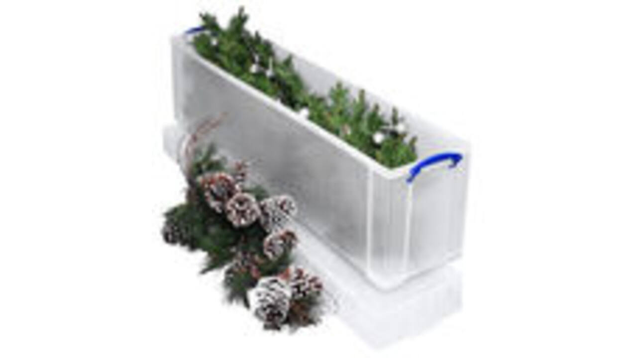 Opbergbox Really Useful 77 liter 1201x270x355mm transparant wit